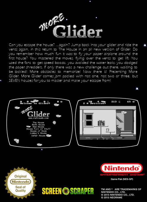 More Glider (Homebrew) — Box back